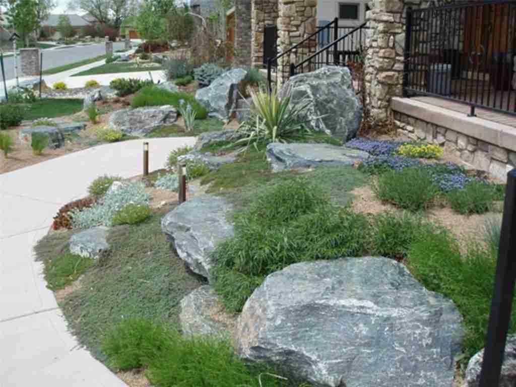 xeriscaped front yard