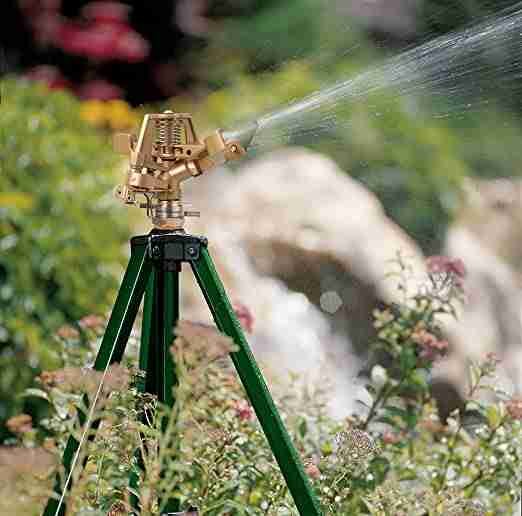 orbit sprinkler in lawn