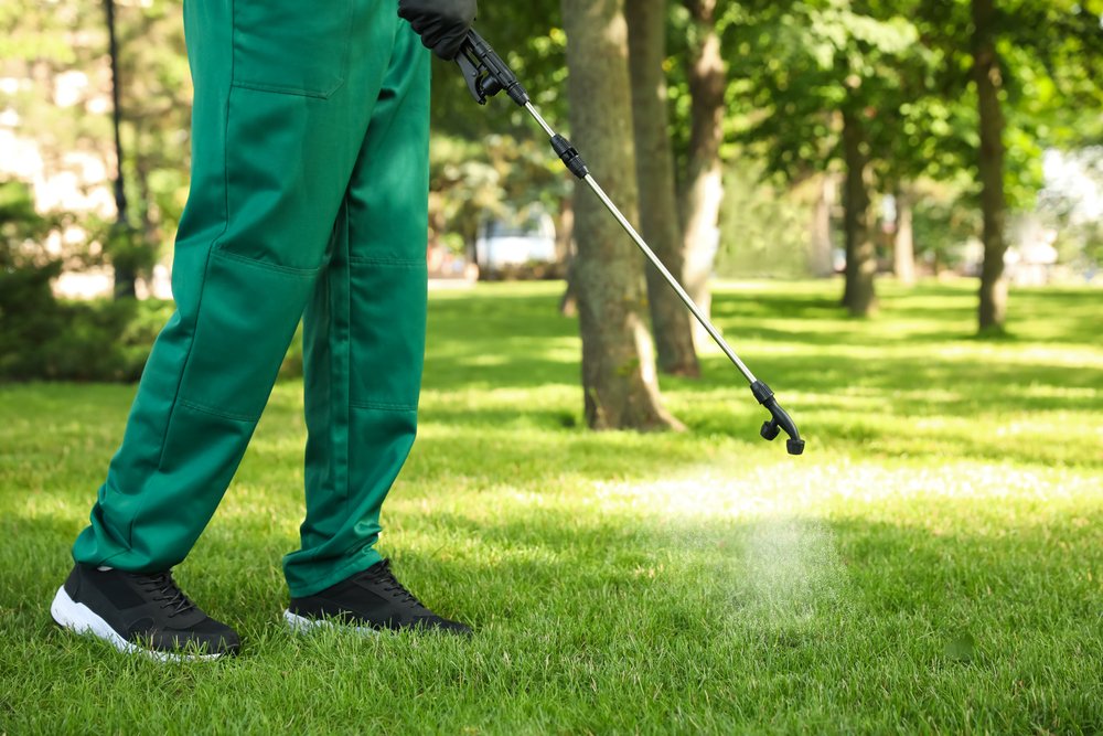 lawn treatment worker