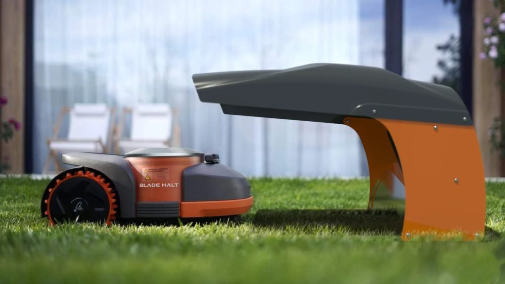 robot mower garage