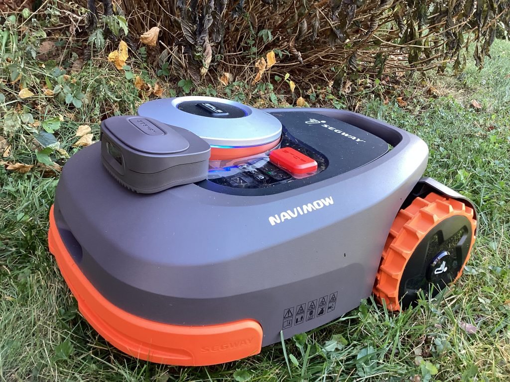 segway robot mowing lawn