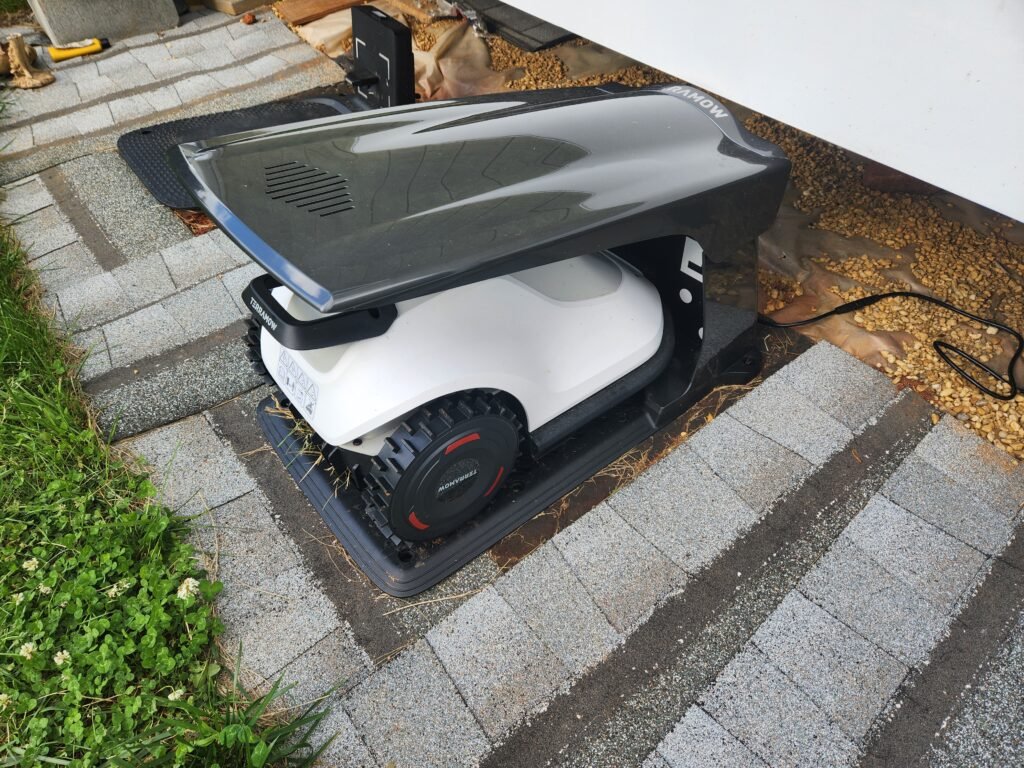 terramow mower in docking station