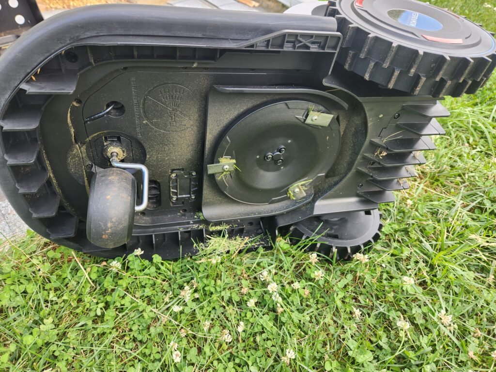 underside of terramow s1200 robot mower