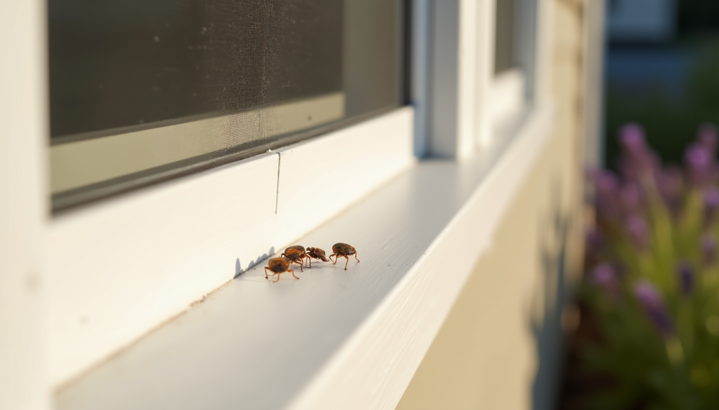 stink bug on window sill