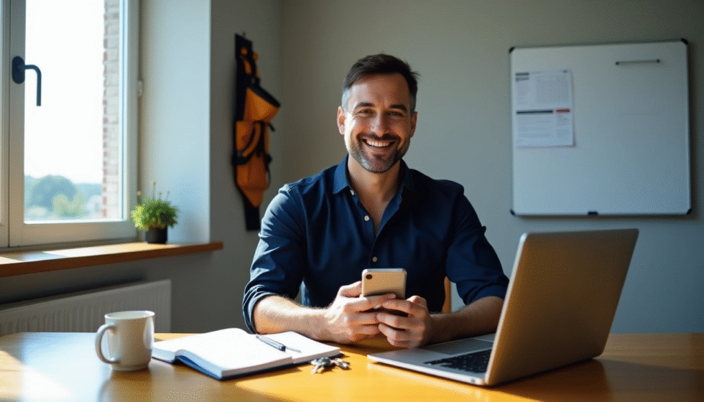 business manager at desk