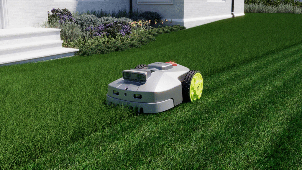 bestmow cutting green lawn