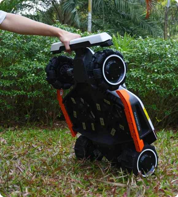 cleaning underside of luba 3 mower