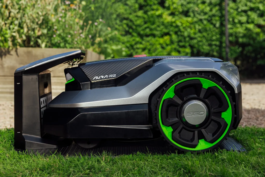 ego aura-r2 on charging dock