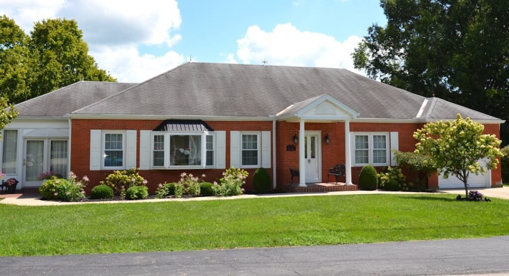 Well-maintained house exterior with strong curb appeal, the kind a clean roof helps complete