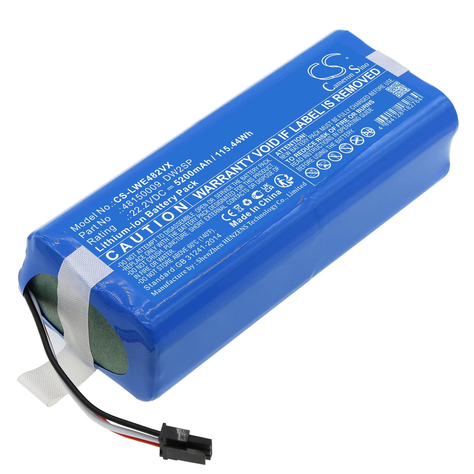 Robot lawn mower battery being replaced